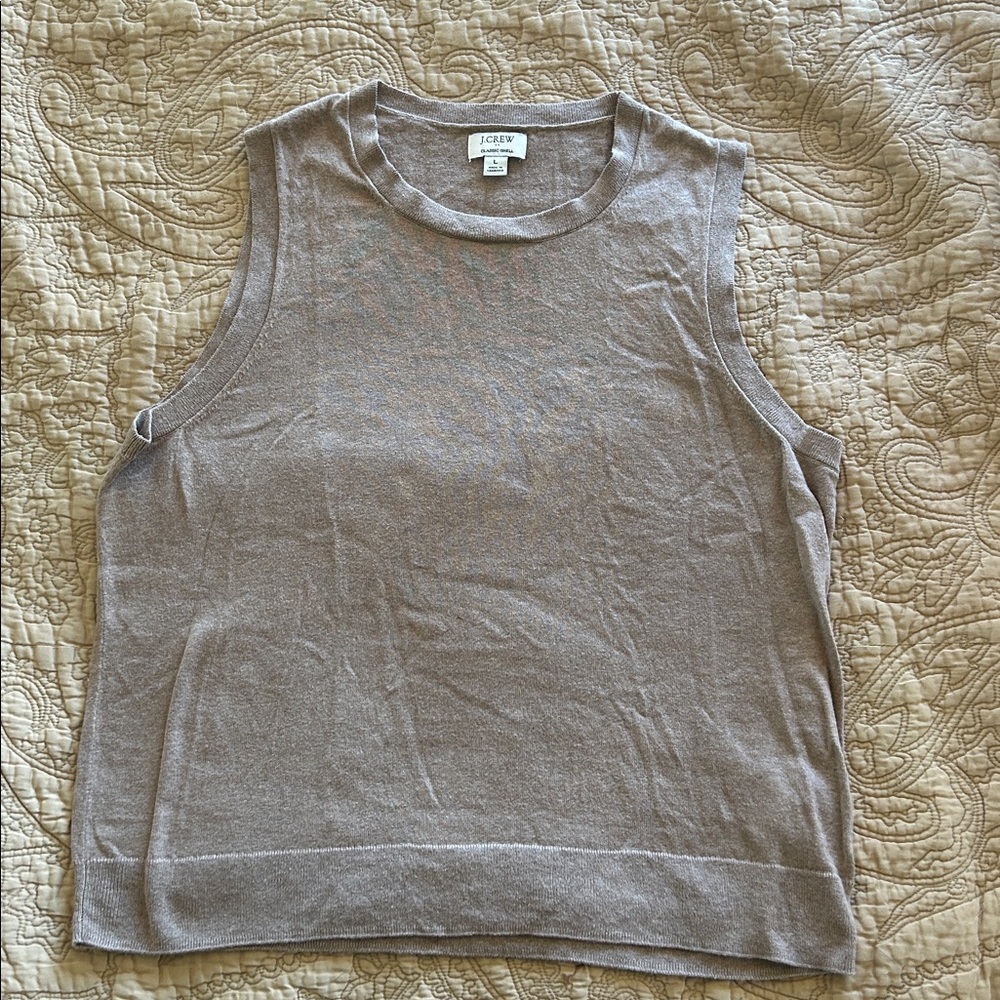 J.Crew Sleeveless Knit Top in Beige